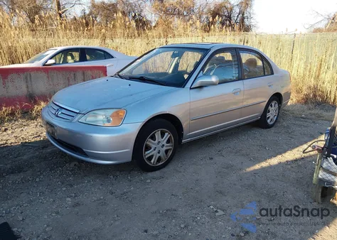 2003 Honda Civic Ex из США, поврежденный, VIN 2HGES26733H609150